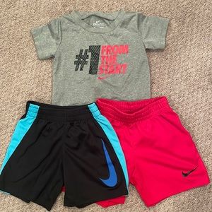 Nike shorts and dry fit shirt 24 months